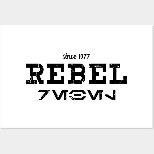 REBEL Streetwear BLACK Wall Art by PopCultureShirts